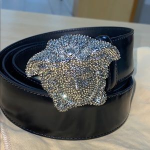 Versace Medusa Head Belt with Crystals.